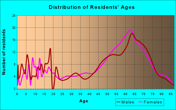 Age and Sex of Residents in zip code 24176