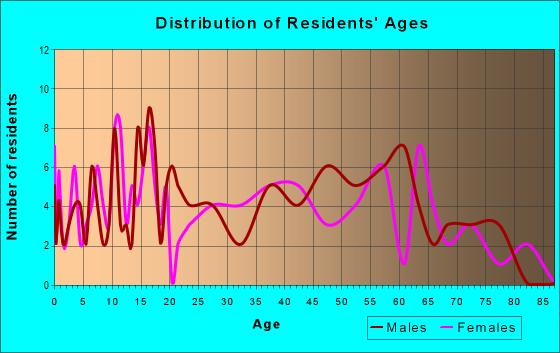 Age and Sex of Residents in zip code 24282