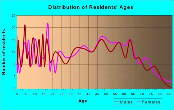 Age and Sex of Residents in zip code 24311