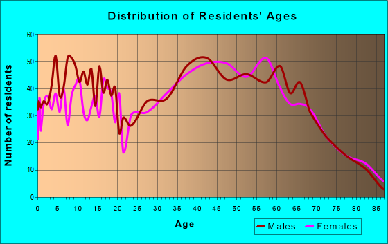 Age and Sex of Residents in zip code 24360