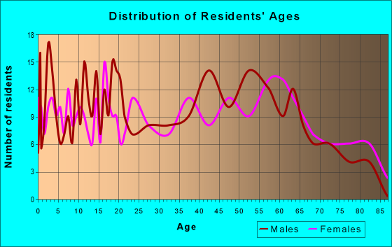 Age and Sex of Residents in zip code 24375
