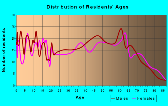 Age and Sex of Residents in zip code 24380