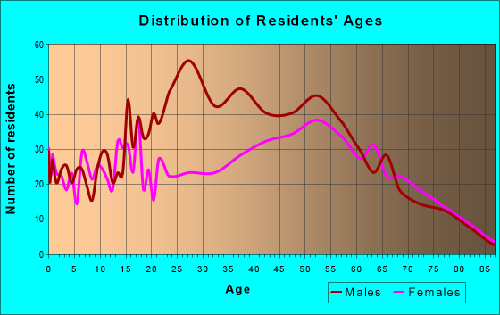 Age and Sex of Residents in zip code 24482