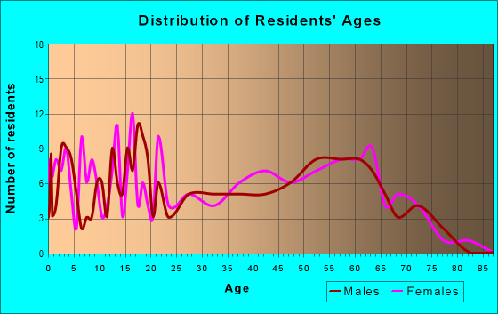 Age and Sex of Residents in zip code 24817