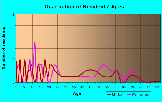 Age and Sex of Residents in zip code 24848