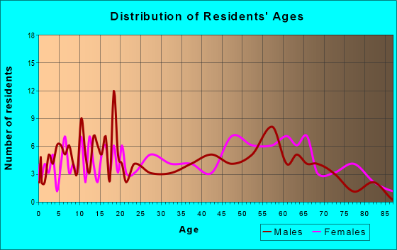 Age and Sex of Residents in zip code 24853