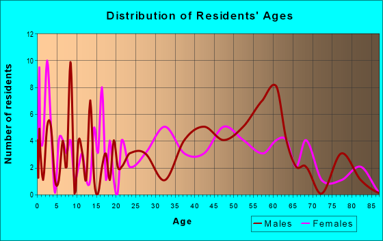 Age and Sex of Residents in zip code 24881