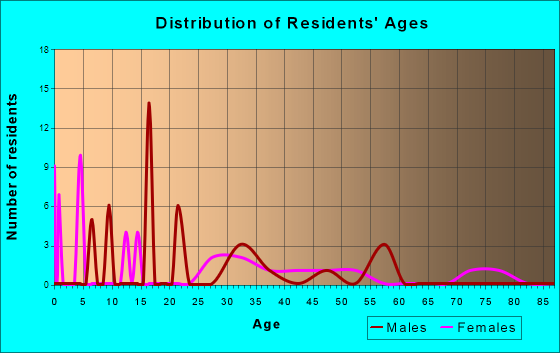Age and Sex of Residents in zip code 24936