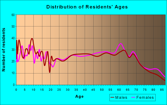 Age and Sex of Residents in zip code 24963
