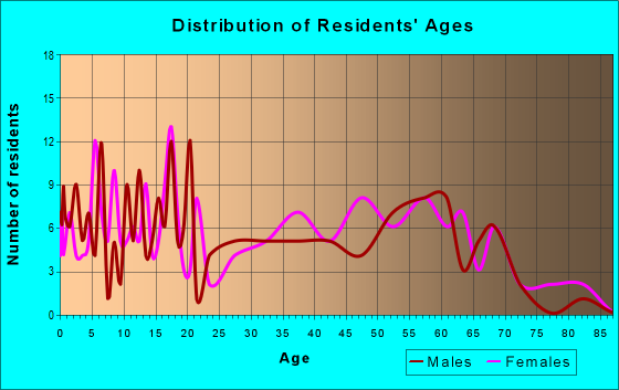 Age and Sex of Residents in zip code 25133