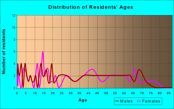 Age and Sex of Residents in zip code 25261