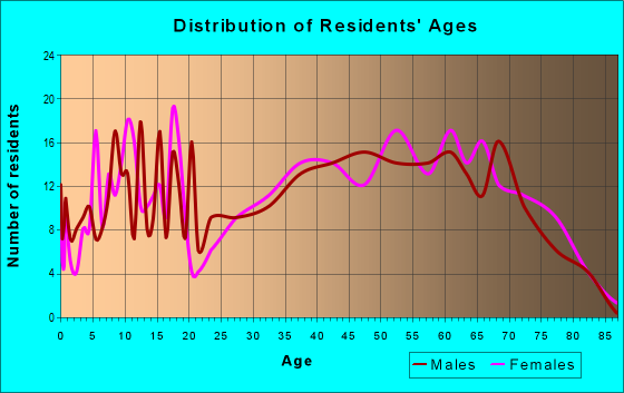 Age and Sex of Residents in zip code 25537