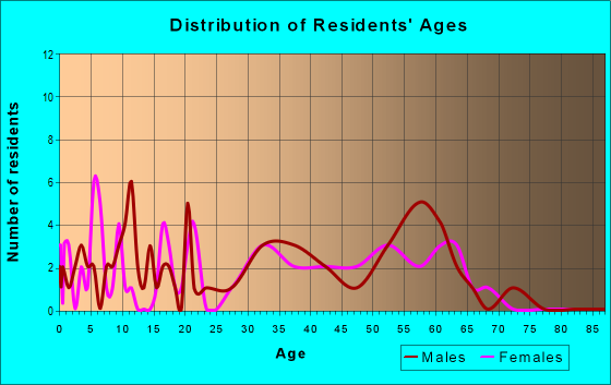 Age and Sex of Residents in zip code 25879
