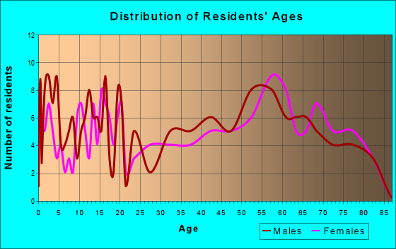Age and Sex of Residents in zip code 25981