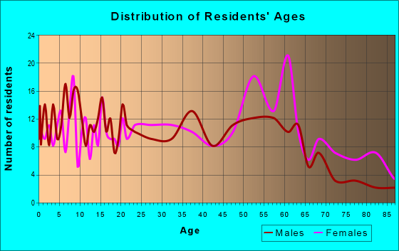 Age and Sex of Residents in zip code 26031