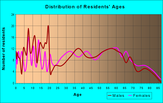 Age and Sex of Residents in zip code 26050