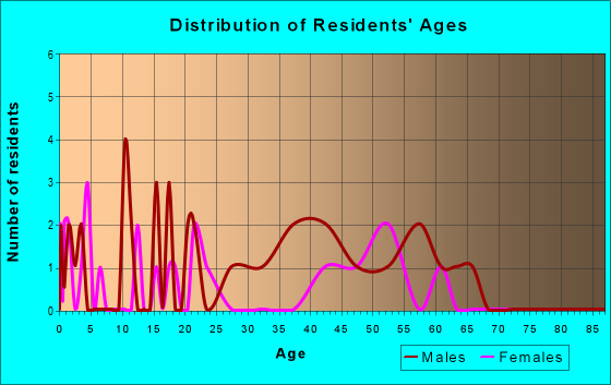 Age and Sex of Residents in zip code 26291