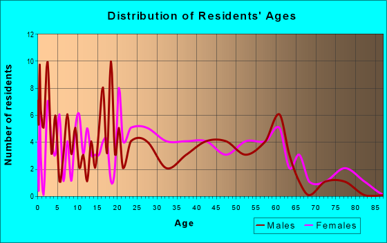 Age and Sex of Residents in zip code 26323