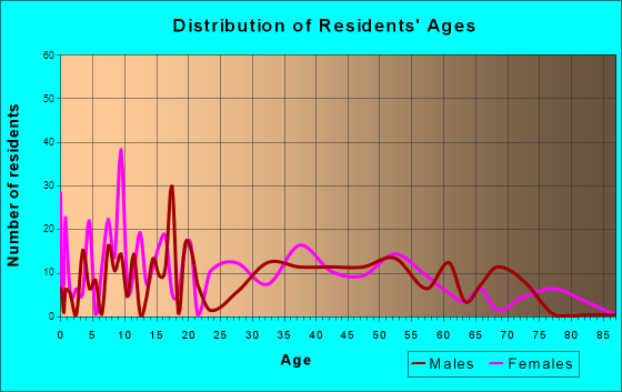 Age and Sex of Residents in zip code 26332