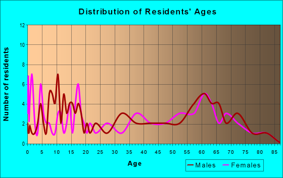 Age and Sex of Residents in zip code 26376