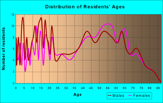 Age and Sex of Residents in zip code 26419