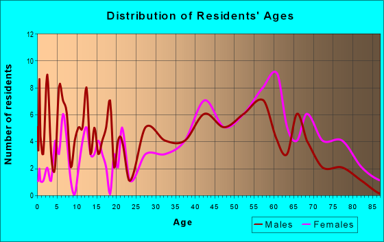 Age and Sex of Residents in zip code 26520