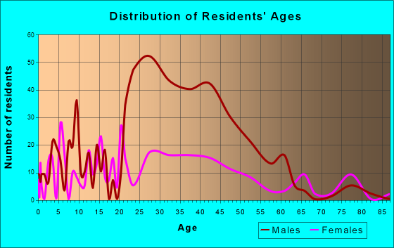 Age and Sex of Residents in zip code 26529