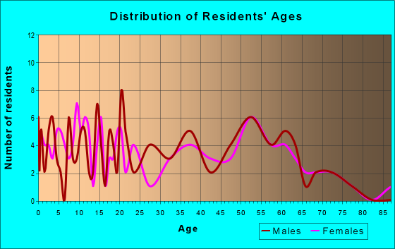 Age and Sex of Residents in zip code 26619
