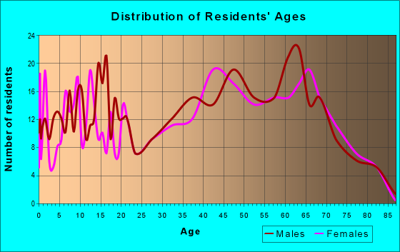 Age and Sex of Residents in zip code 26851