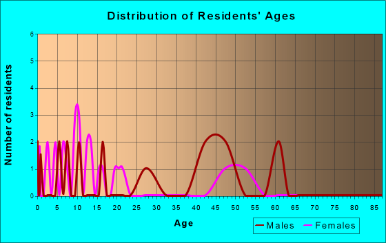 Age and Sex of Residents in zip code 28038