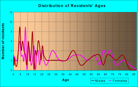 Age and Sex of Residents in zip code 28332