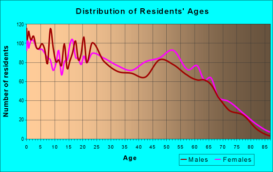 Age and Sex of Residents in zip code 28333