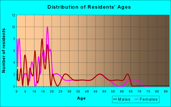 Age and Sex of Residents in zip code 28342