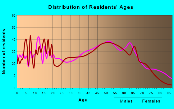 Age and Sex of Residents in zip code 28478