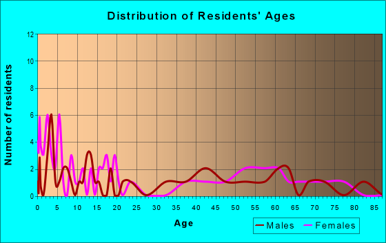 Age and Sex of Residents in zip code 28552
