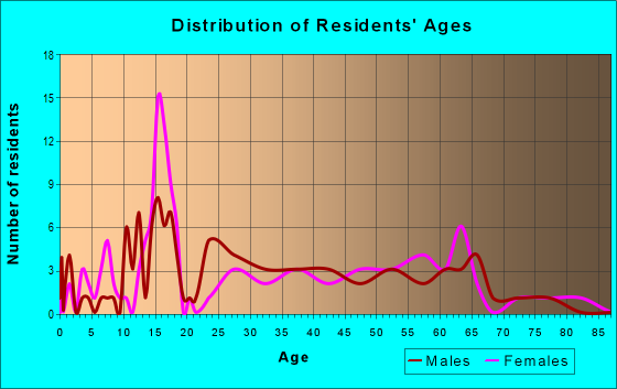 Age and Sex of Residents in zip code 28616