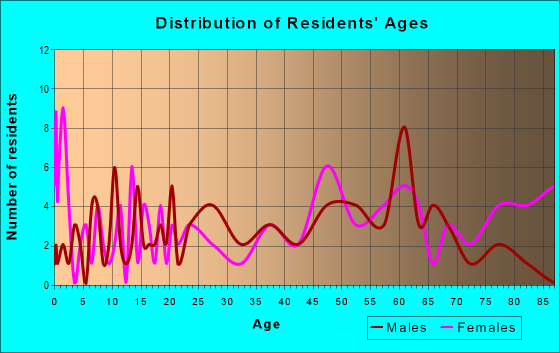 Age and Sex of Residents in zip code 28671