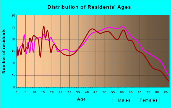 Age and Sex of Residents in zip code 28690