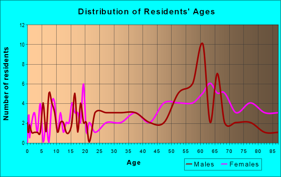 Age and Sex of Residents in zip code 29543