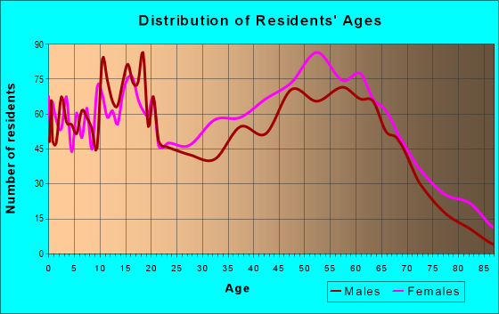 Age and Sex of Residents in zip code 29554