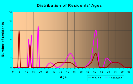 Age and Sex of Residents in zip code 29677
