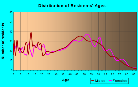 Age and Sex of Residents in zip code 29704