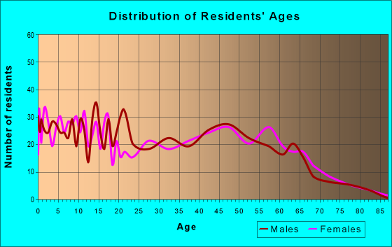 Age and Sex of Residents in zip code 29856