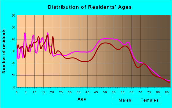 Age and Sex of Residents in zip code 29945