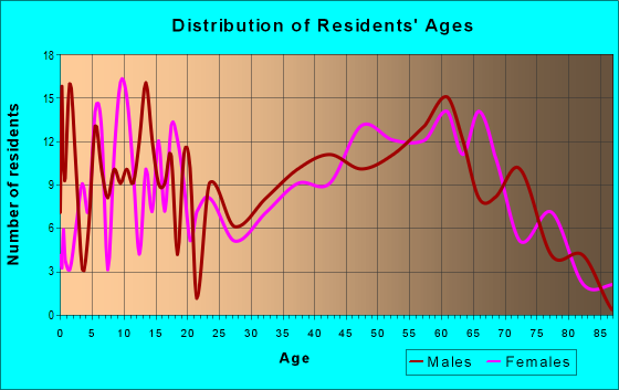 Age and Sex of Residents in zip code 30541