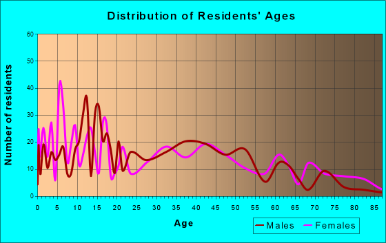 Age and Sex of Residents in zip code 31734