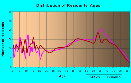 Age and Sex of Residents in zip code 32033