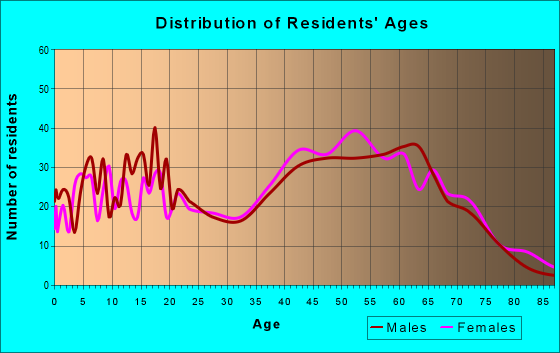 Age and Sex of Residents in zip code 32617
