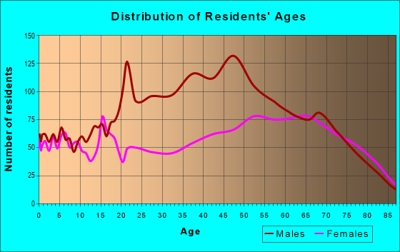 Age and Sex of Residents in zip code 33513