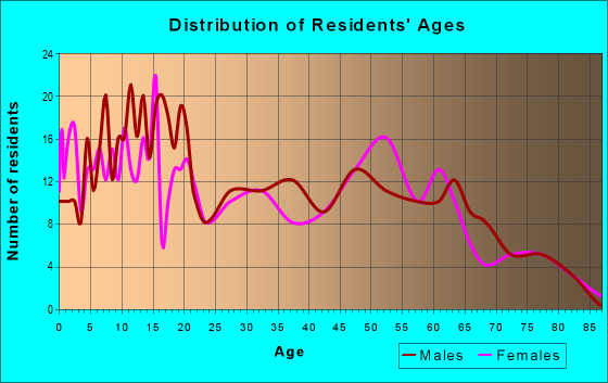 Age and Sex of Residents in zip code 33514
